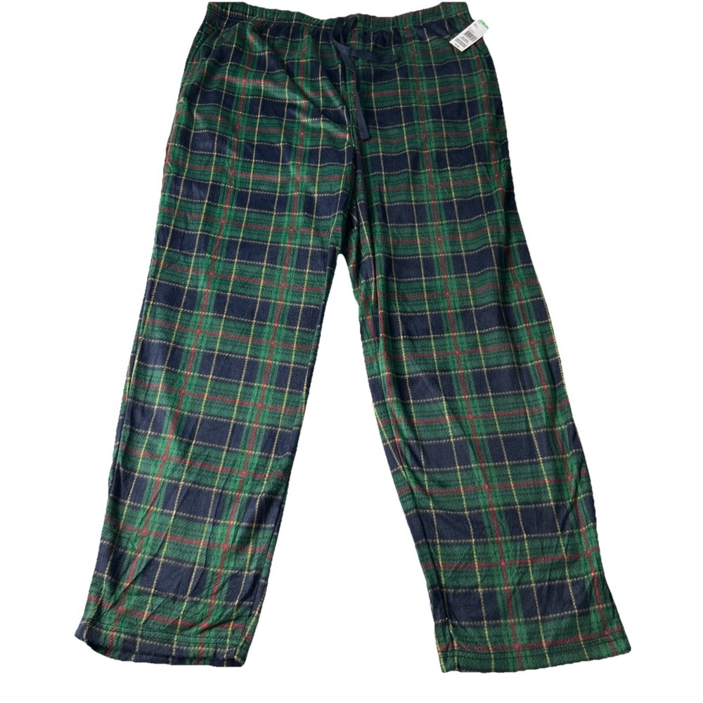 Joe Boxer Flannel Pajamas Pants‎ 2XL Bottom 38x30 Green Mens Super Soft